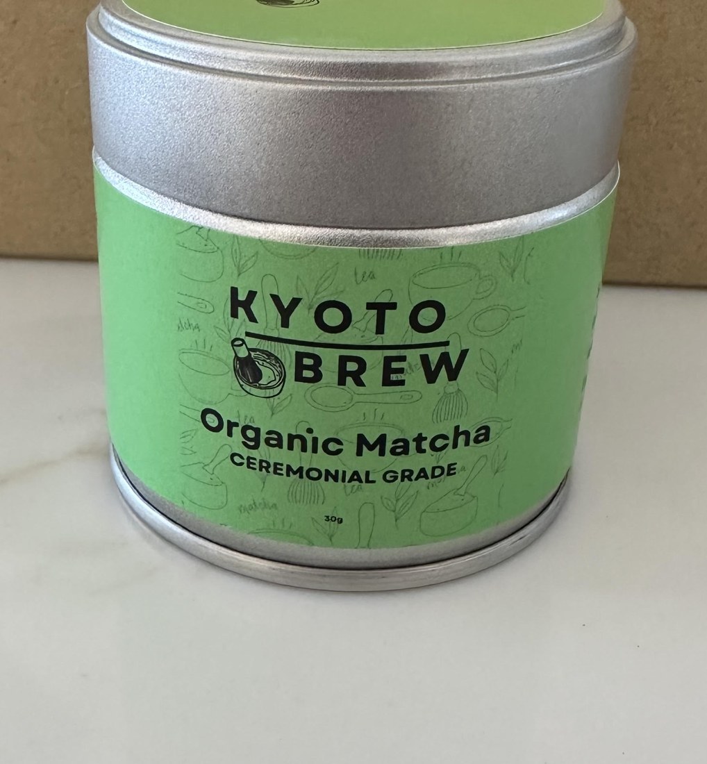 Kyoto Brew Organic Ceremonial Grade Matcha, 30g tin.